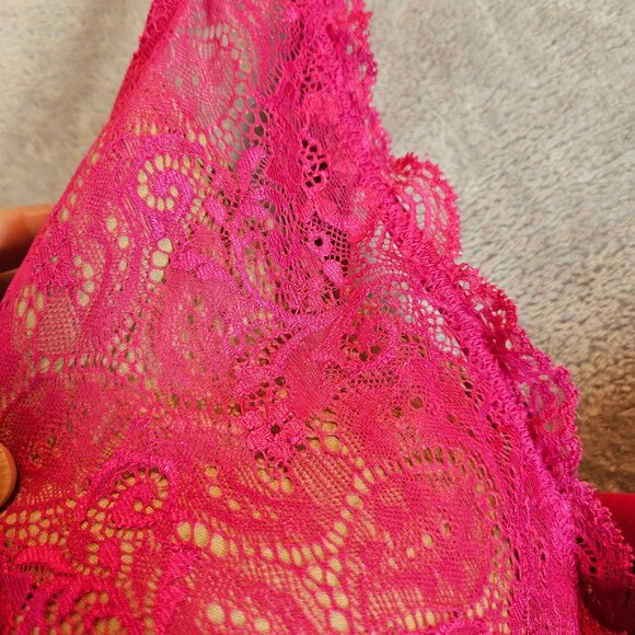 Thirdlove Hot Pink Lace Underwire Bra Full Coverage Womens 44E Sexy Feminine - Picture 7 of 16